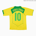 2004_06 Brazil Local Football Jersey #10 Ronaldinho Short Sleeve 3Ds Breathable Kids Women Sports Training Quick Dry Casual