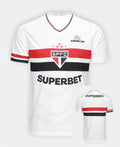 Camisa São Paulo 25/26 Home Torcedor New Balance Masculina - Branco+Vermelho