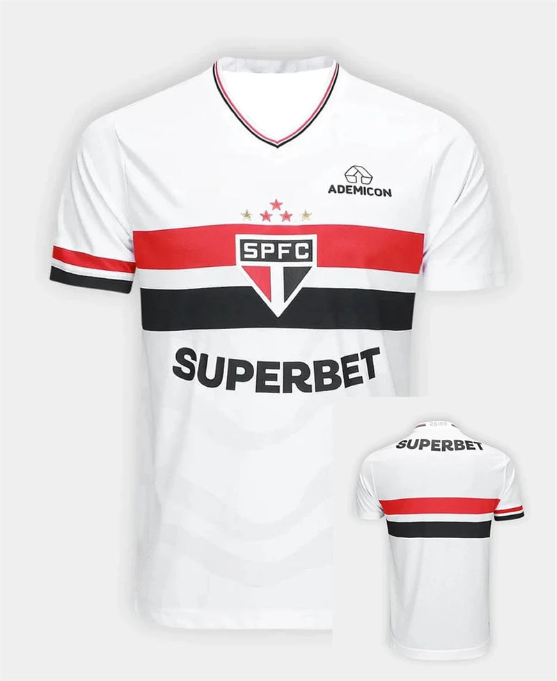 Camisa São Paulo 25/26 Home Torcedor New Balance Masculina - Branco+Vermelho